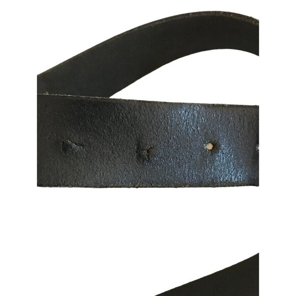 Castello Black Leather Mens Belt With Silver Buckle 95-100 CM 38-40 Inches - Picture 5 of 5